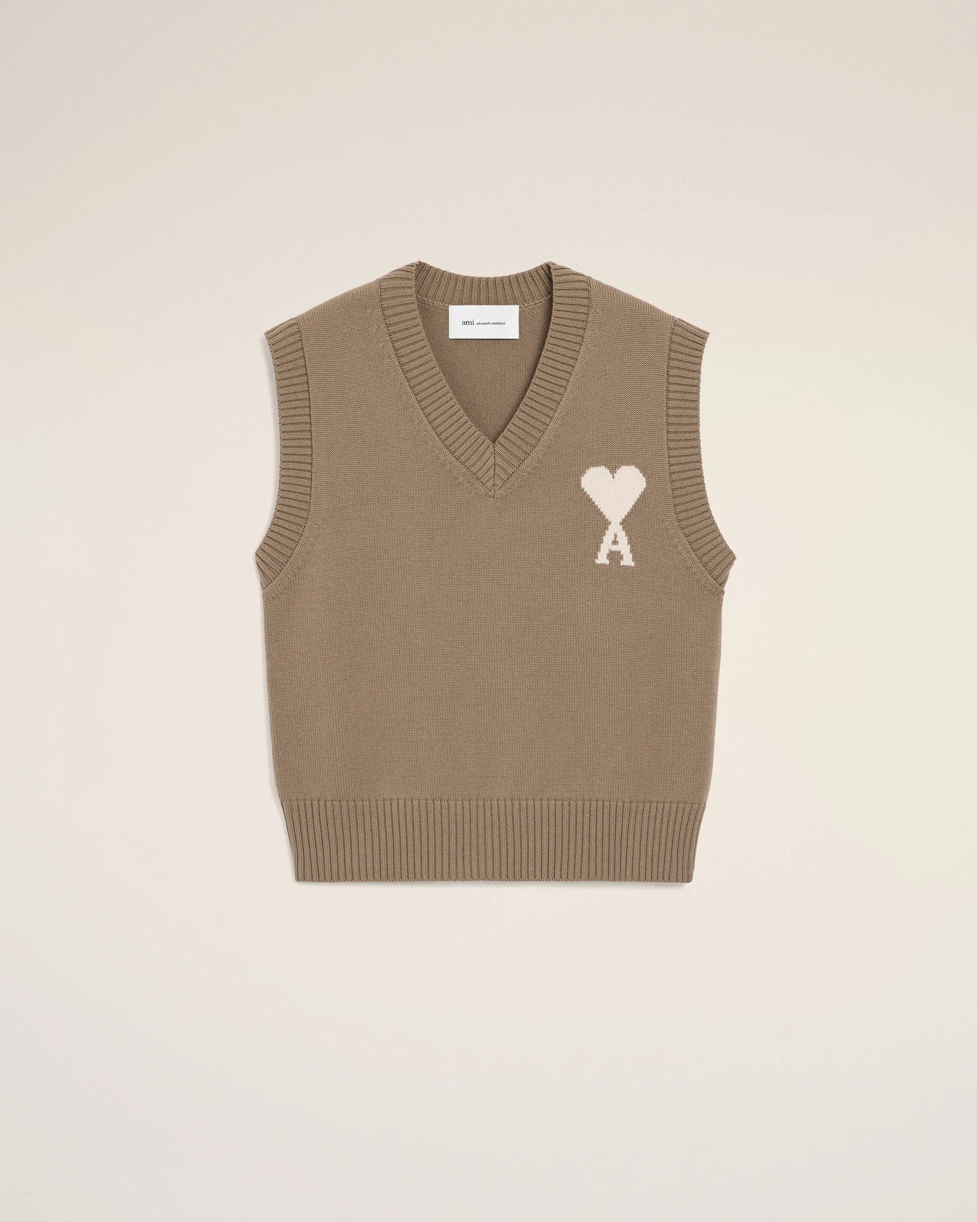 Jersey Sin Mangas Ami De Coeur De Lana Y Algodón Beige