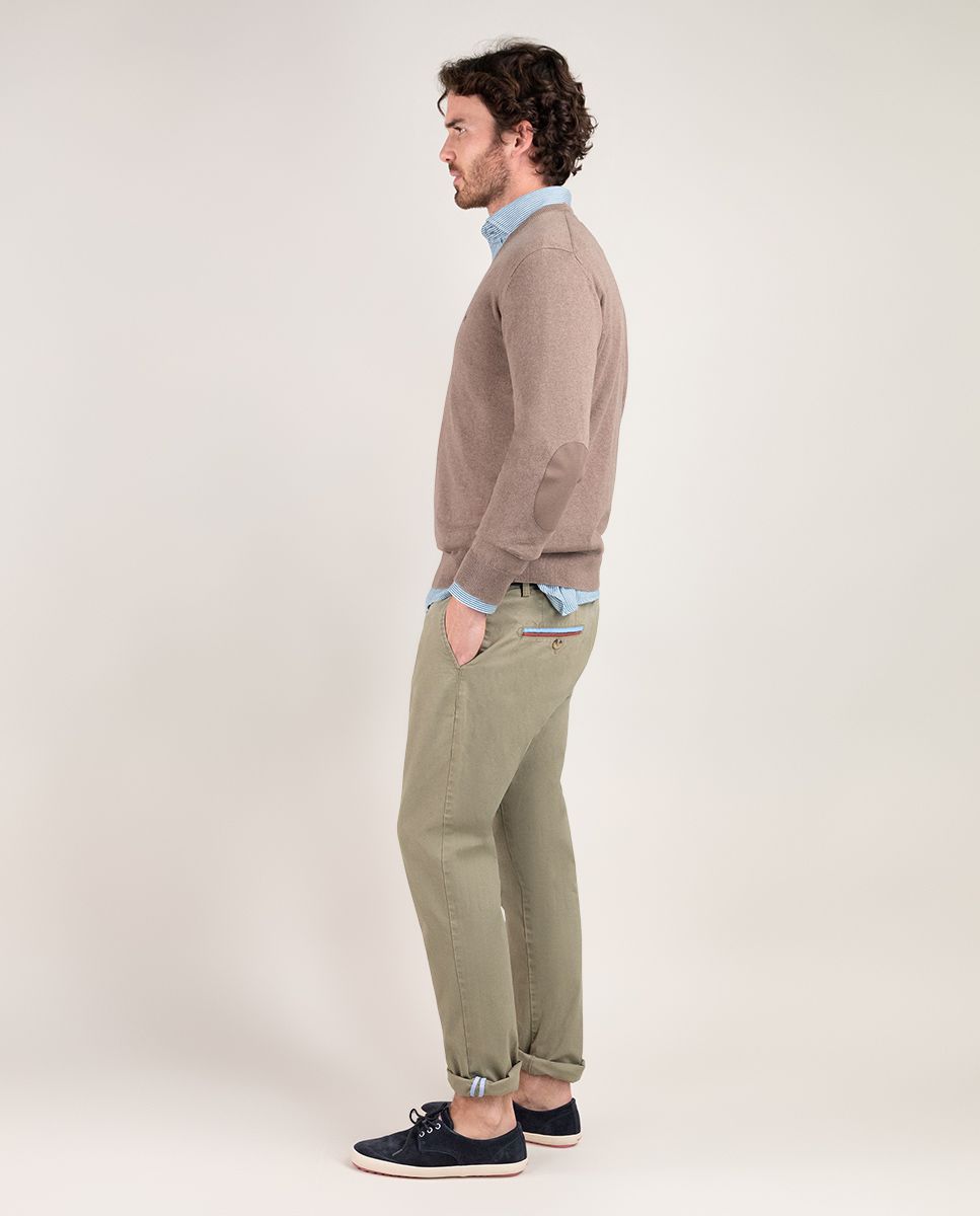 Jersey Cuello Pico Coderas EL GANSO JERSEY Malva CO