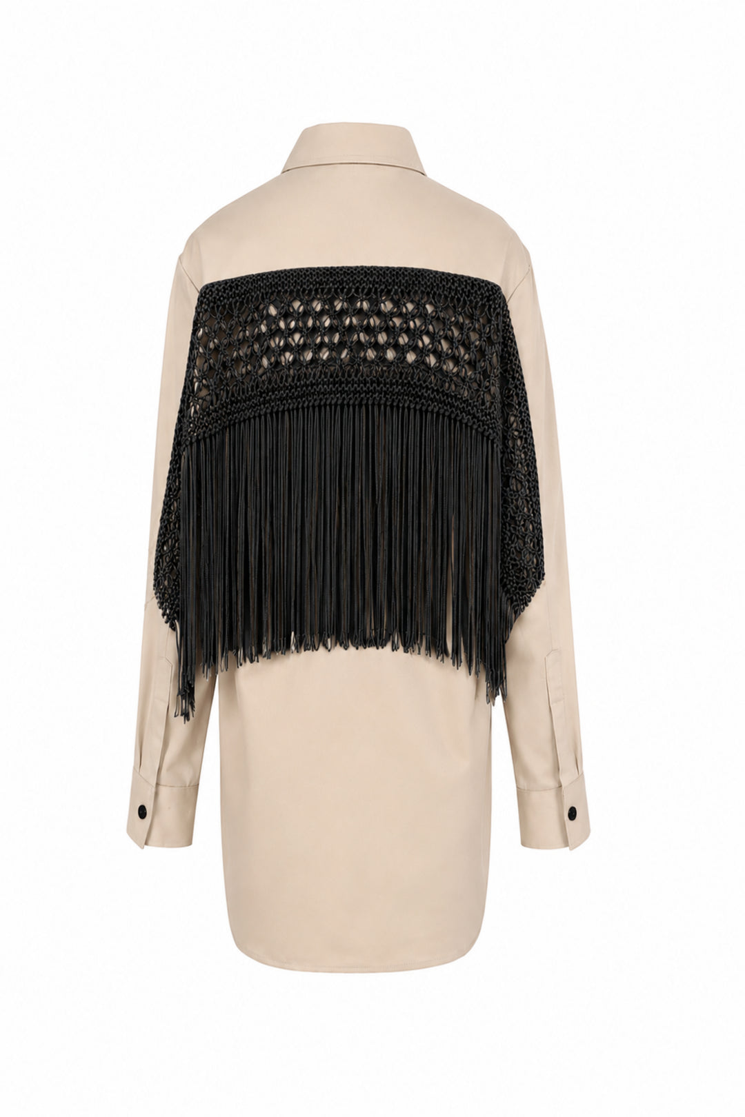 Chaqueta Larga Macrame Sahariana