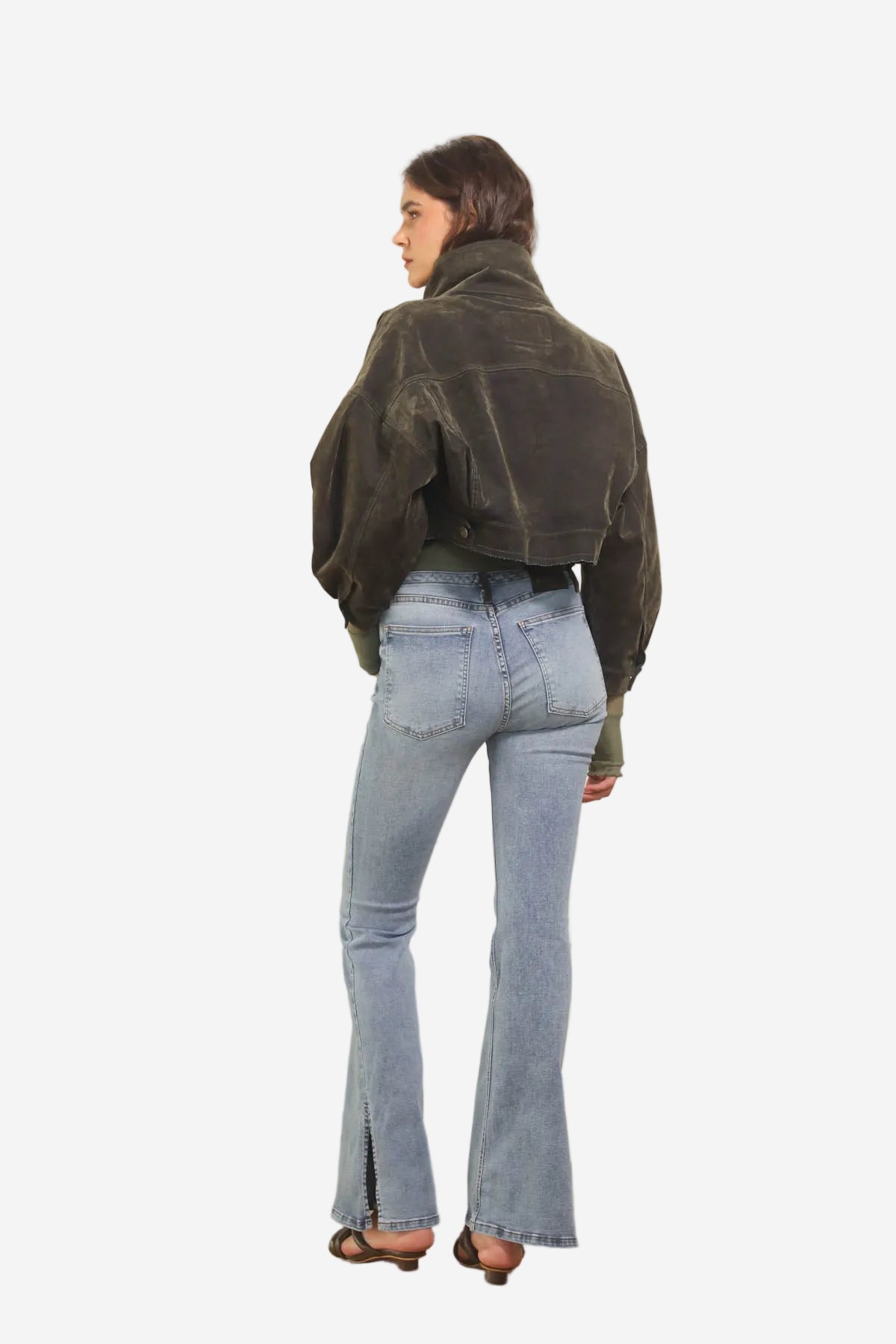 Jean Leia Velvet Military