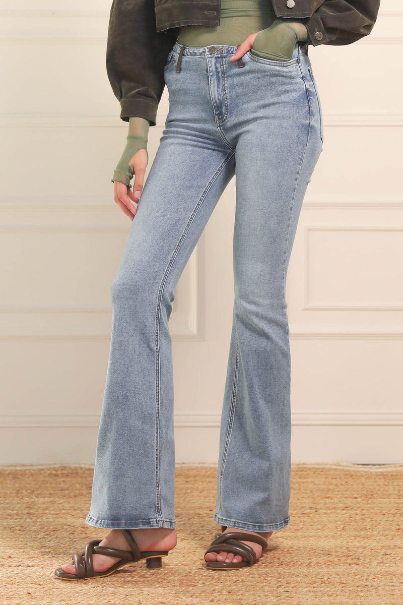 Jean Leia Velvet Military