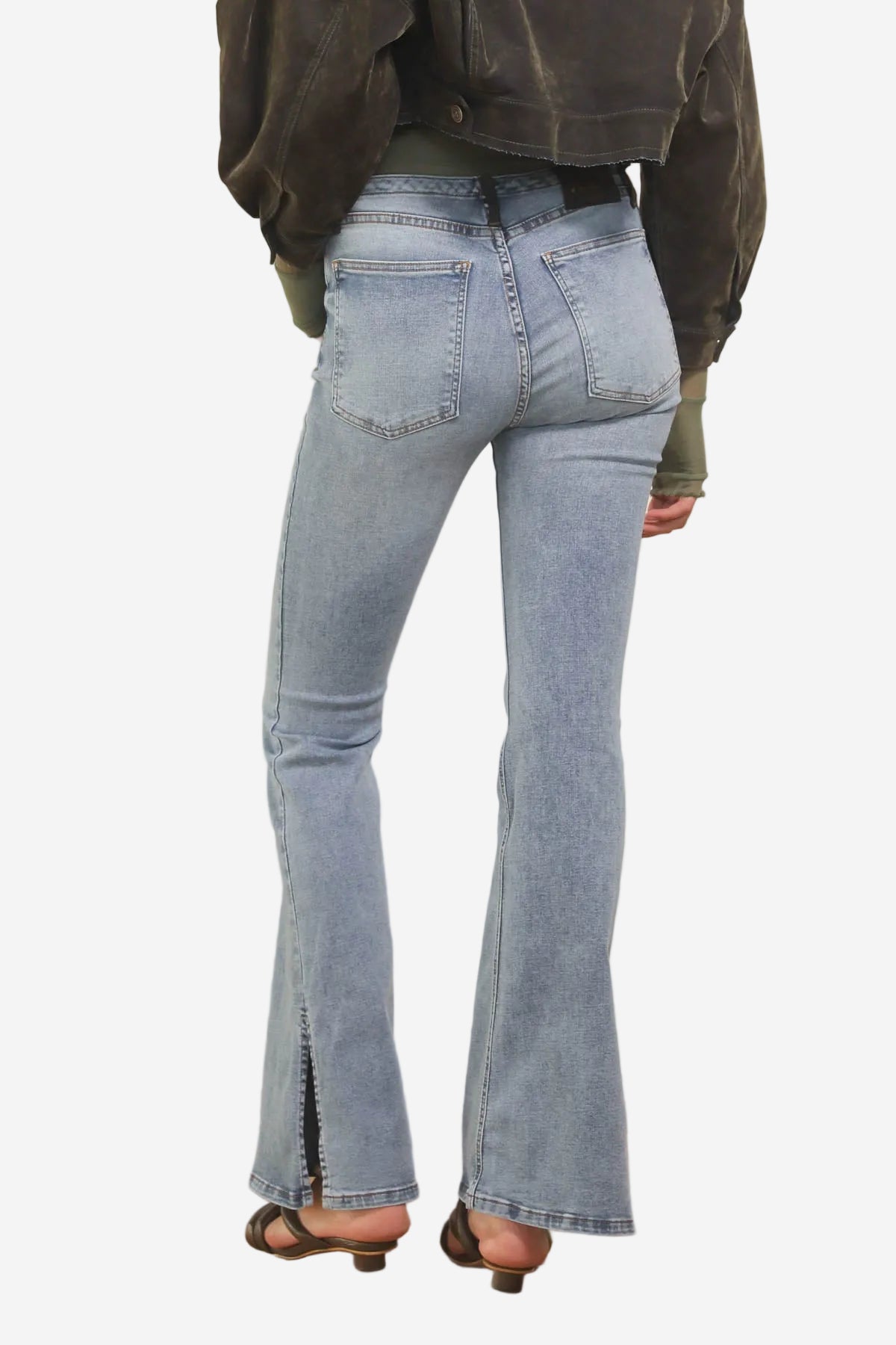 Jean Leia Velvet Military