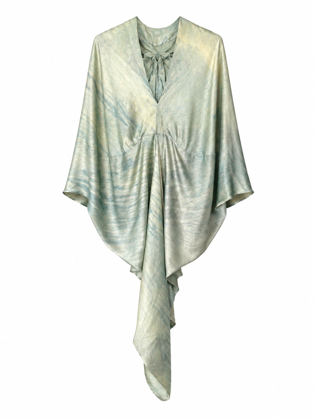Kaftan Agua De Jade Seda Jacquard