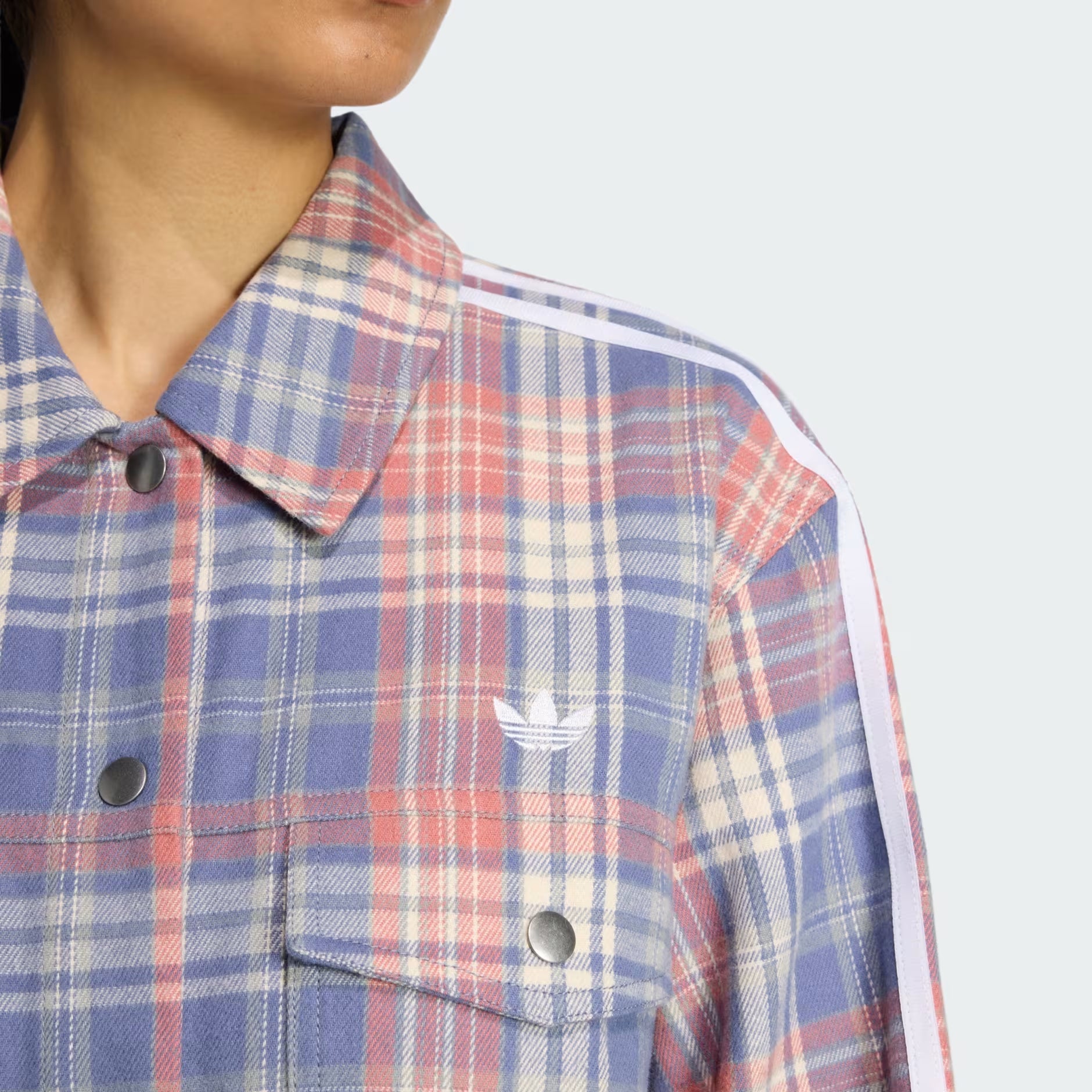 Camisa De Cuadros Adidas Originals TOPS Malva CO