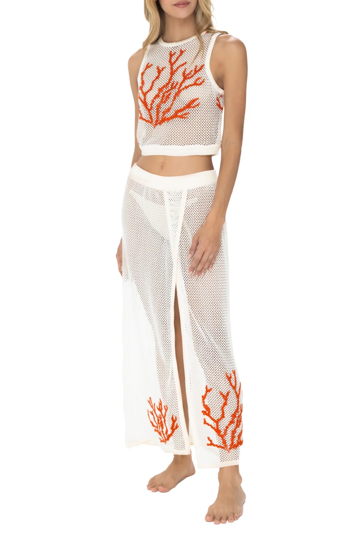 Maxi Falda Marfil Koralina
