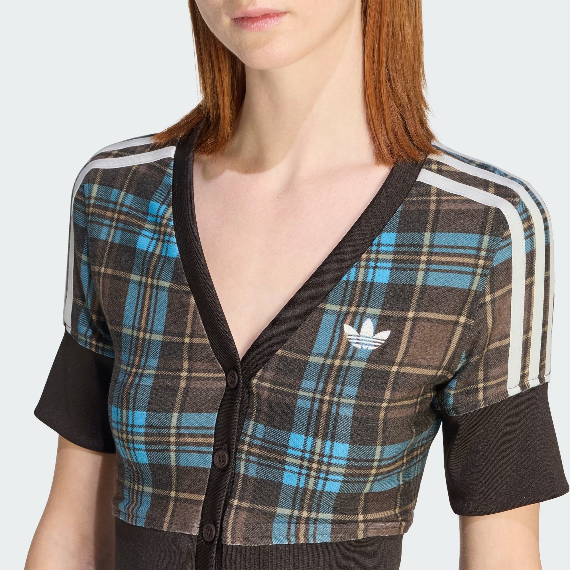 Top Adidas Check V-Neck