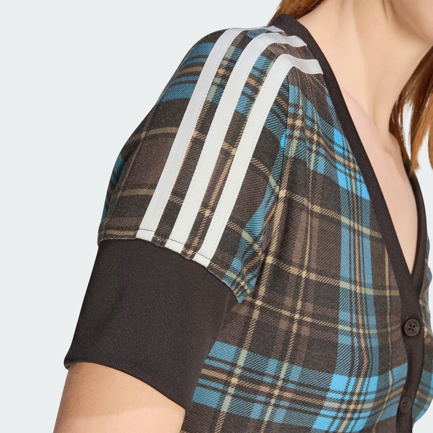 Top Adidas Check V-Neck