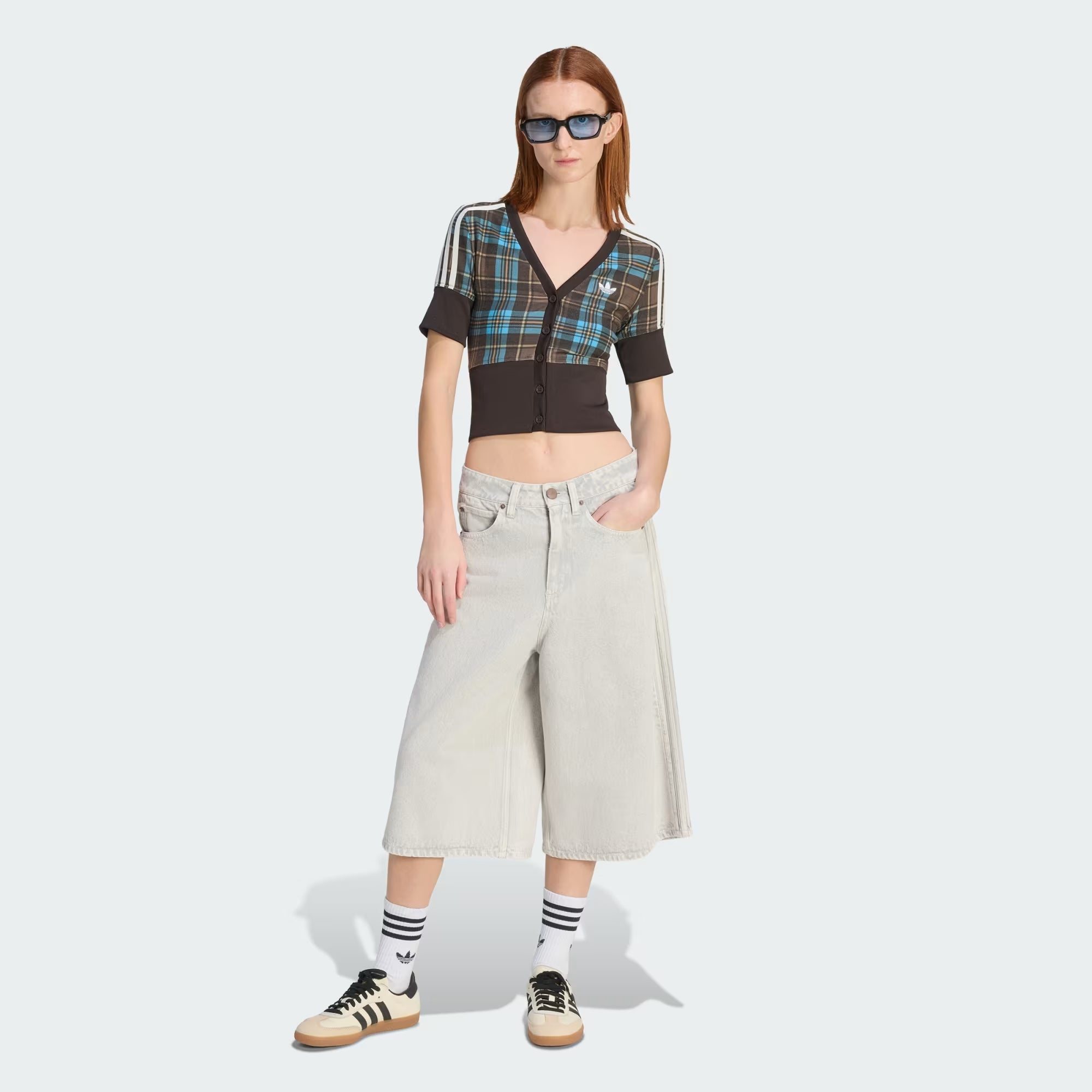 Top Adidas Check V-Neck
