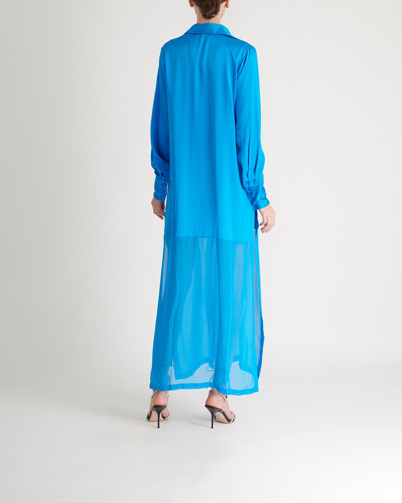 Vestido Camisero Seda Chiffon
