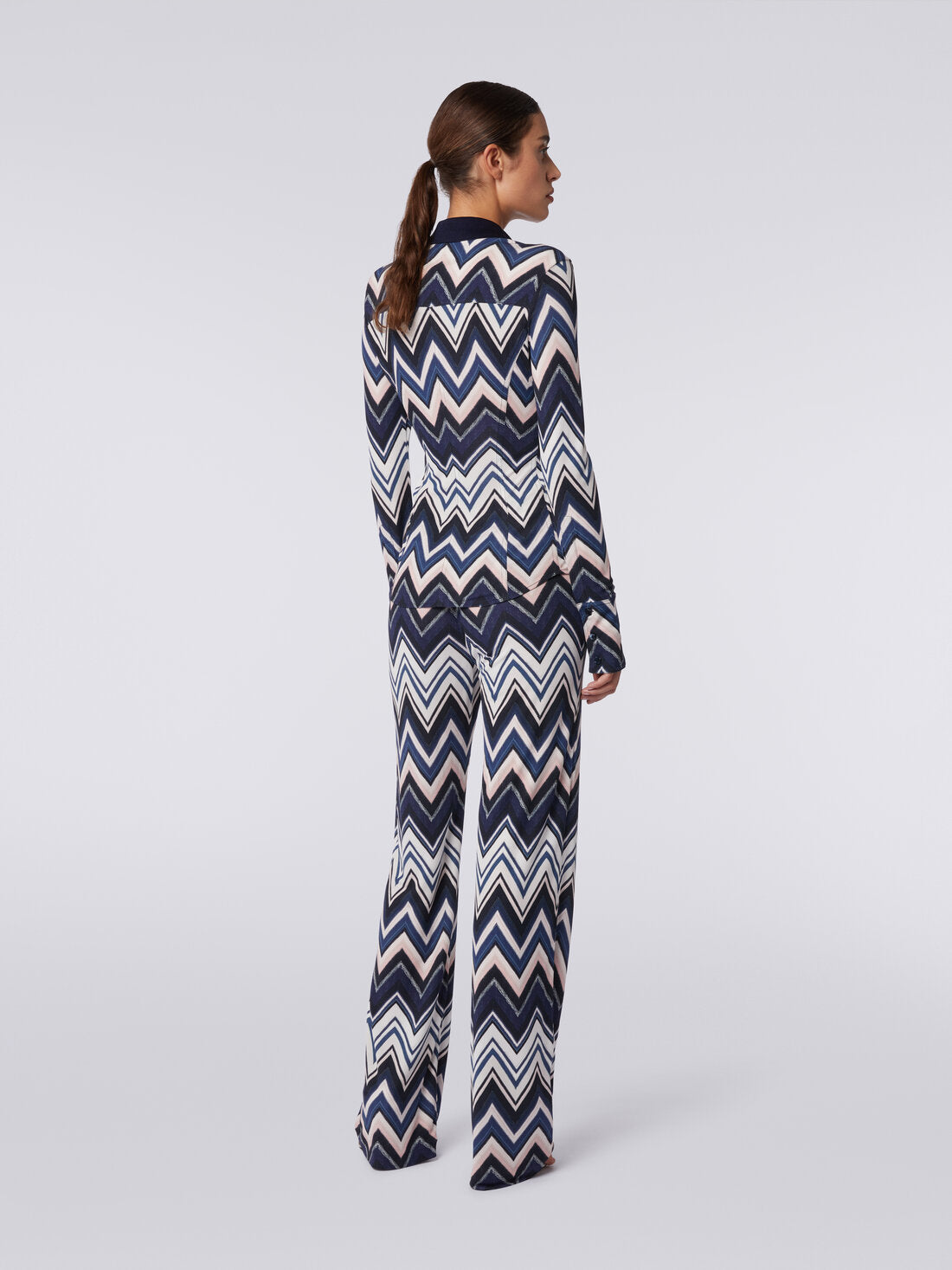 Camisa De Viscosa Con Estampado Zigzag