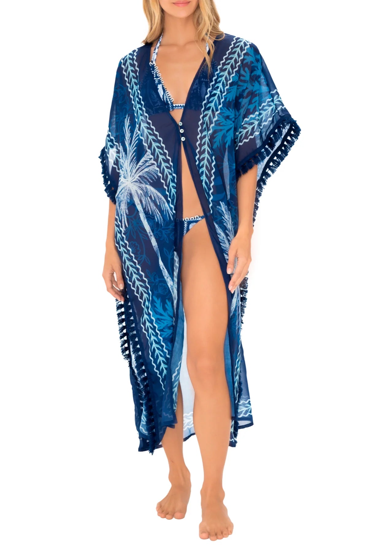 Kimono Con Flecos Lunelly