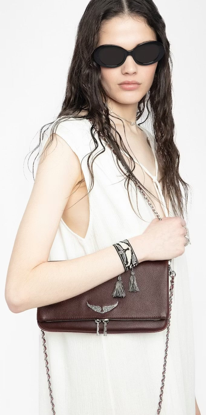 Bolso Rock Grained Leather ZADIG ET VOLTAIRE BOLSOS Y CARTERAS Malva CO