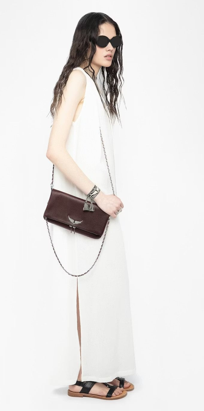 Bolso Rock Grained Leather ZADIG ET VOLTAIRE BOLSOS Y CARTERAS Malva CO