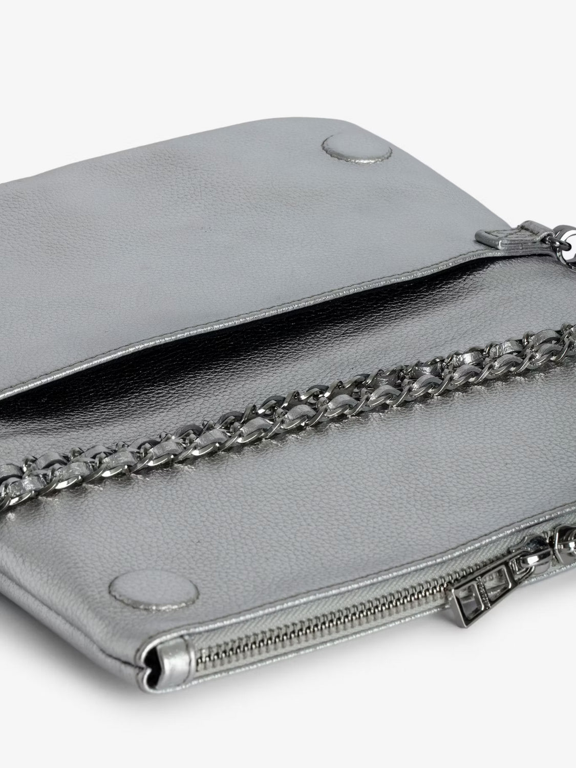 Bolso Rock Wings Metallic Grained Le