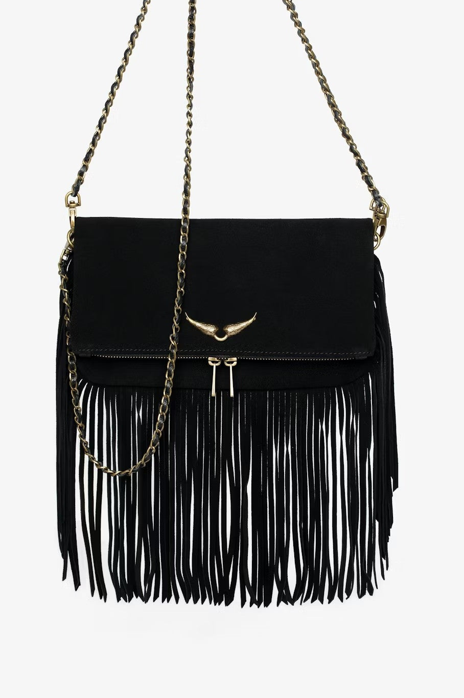 Bolso Rock Suede Fringes ZADIG ET VOLTAIRE BOLSOS Y CARTERAS Malva CO