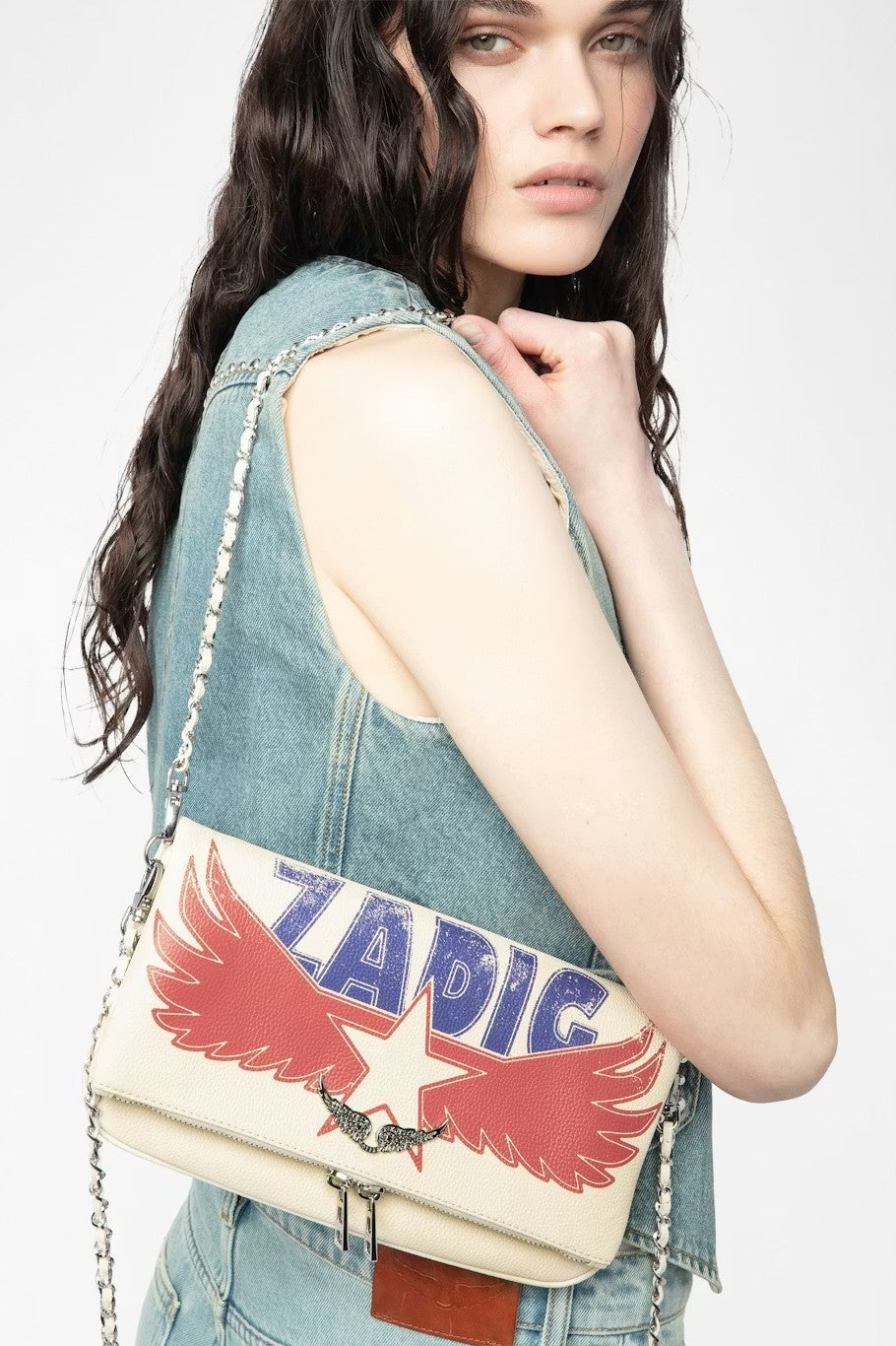 Bolso Rock Grained Leather America ZADIG ET VOLTAIRE BOLSOS Y CARTERAS Malva CO