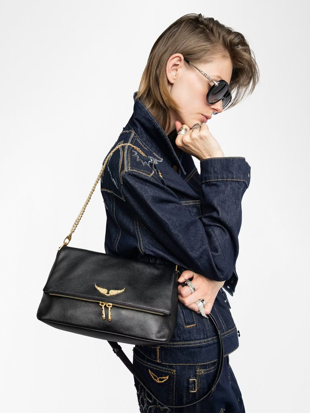 Bolso Rocky Ii Grained Leather