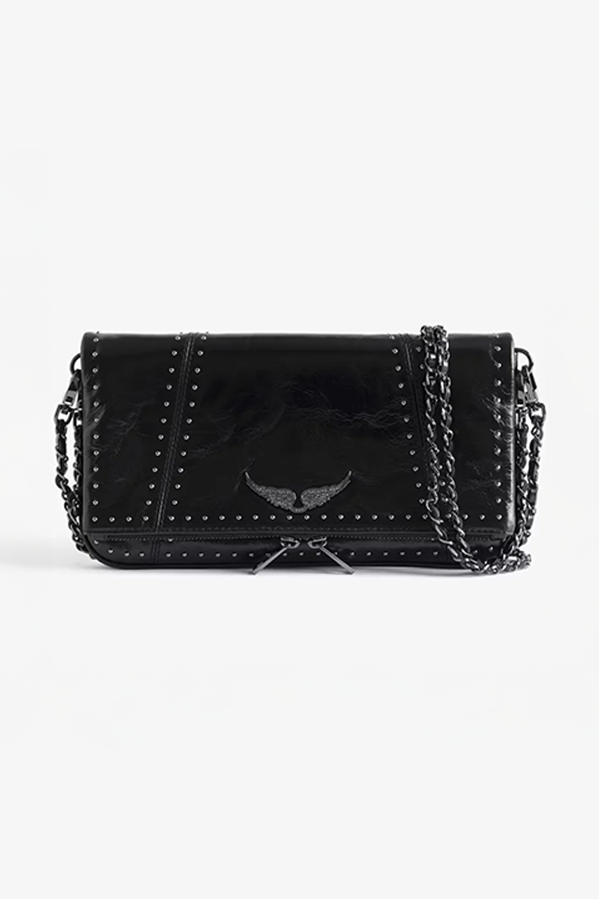 Bolso Rock Vintage Patent Studs ZADIG ET VOLTAIRE BOLSOS Y CARTERAS Malva CO
