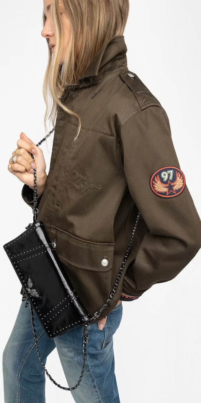 Bolso Rock Vintage Patent Studs ZADIG ET VOLTAIRE BOLSOS Y CARTERAS Malva CO