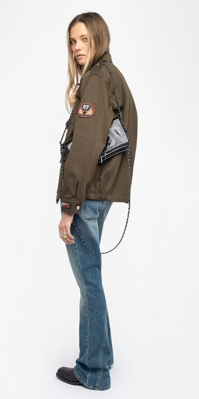 Bolso Rock Vintage Patent Studs ZADIG ET VOLTAIRE BOLSOS Y CARTERAS Malva CO
