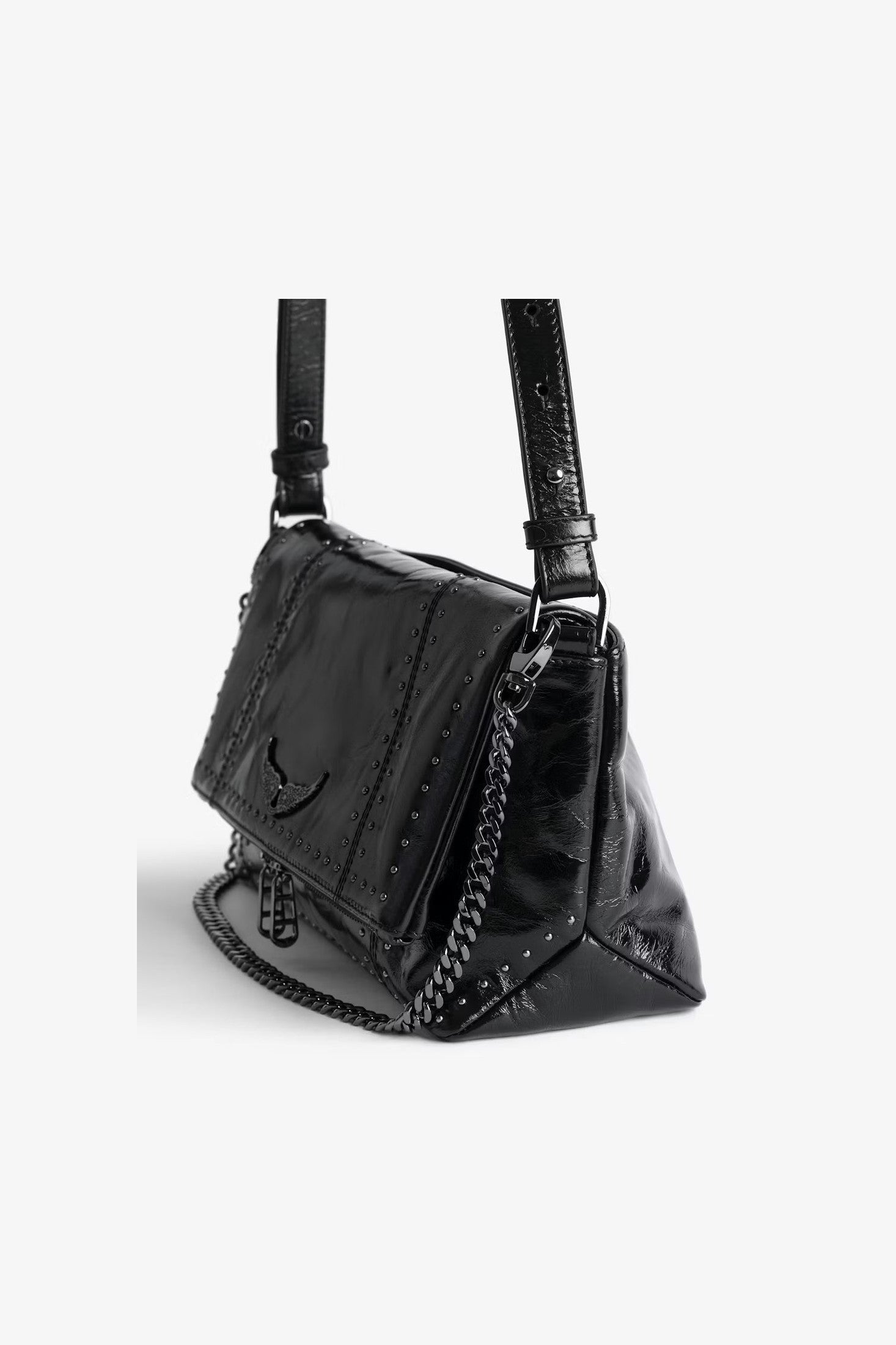 Bolso Rocky Ii Vintage Patent Studs ZADIG ET VOLTAIRE BOLSOS Y CARTERAS Malva CO