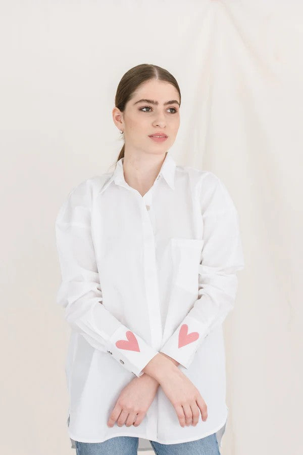 Camisa Hearts Ivory