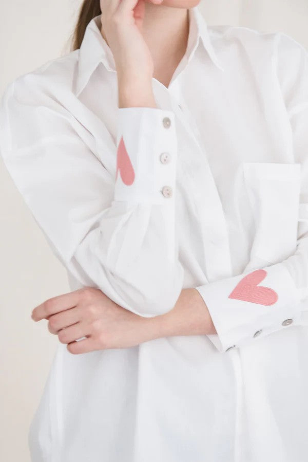 Camisa Hearts Ivory