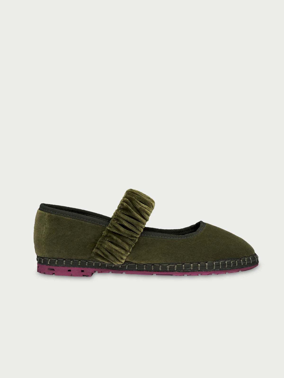 Baleta Mafalda Velvet Olive