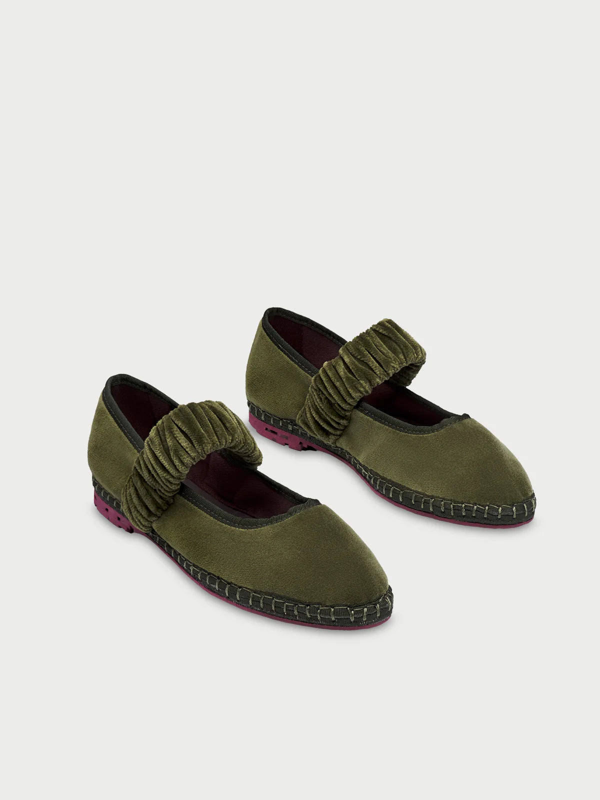 Baleta Mafalda Velvet Olive