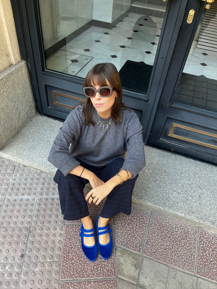 Baleta Terciopelo Antoine Blue