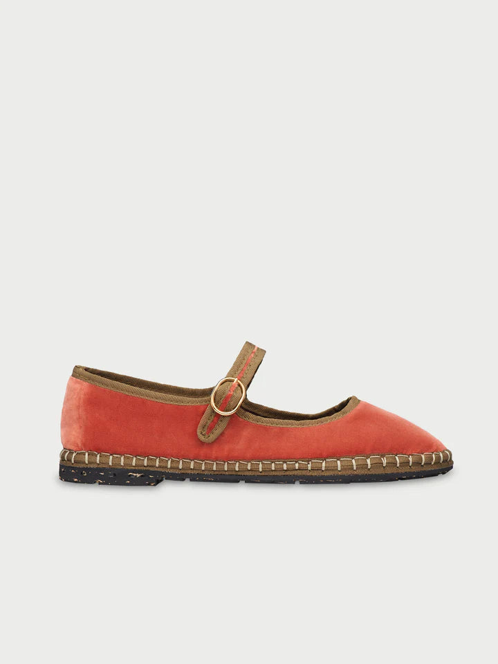 Baleta Mary Jane Velvet Edmond