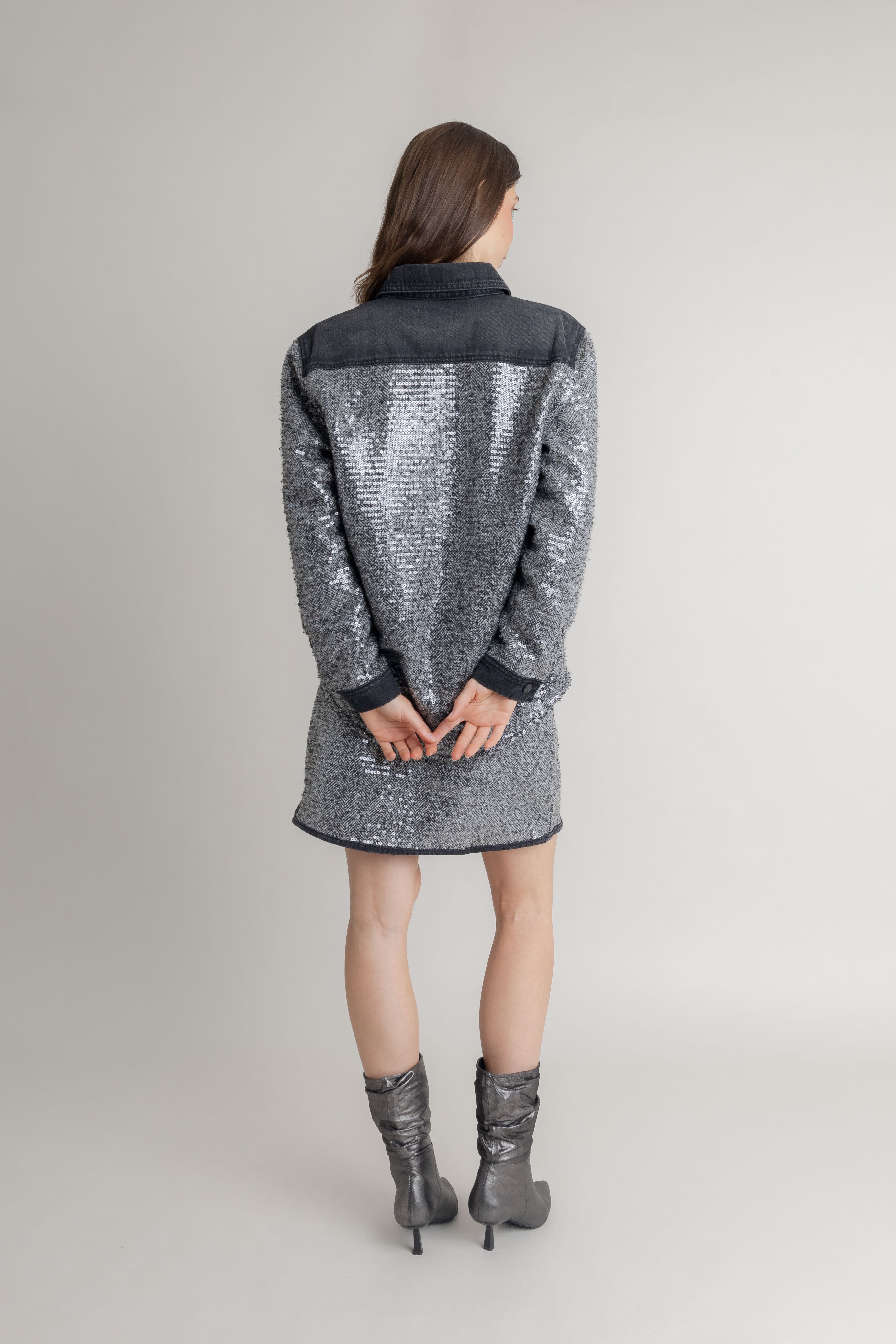 Chaqueta Shiny Tweed FLOW CHAQUETAS Malva CO