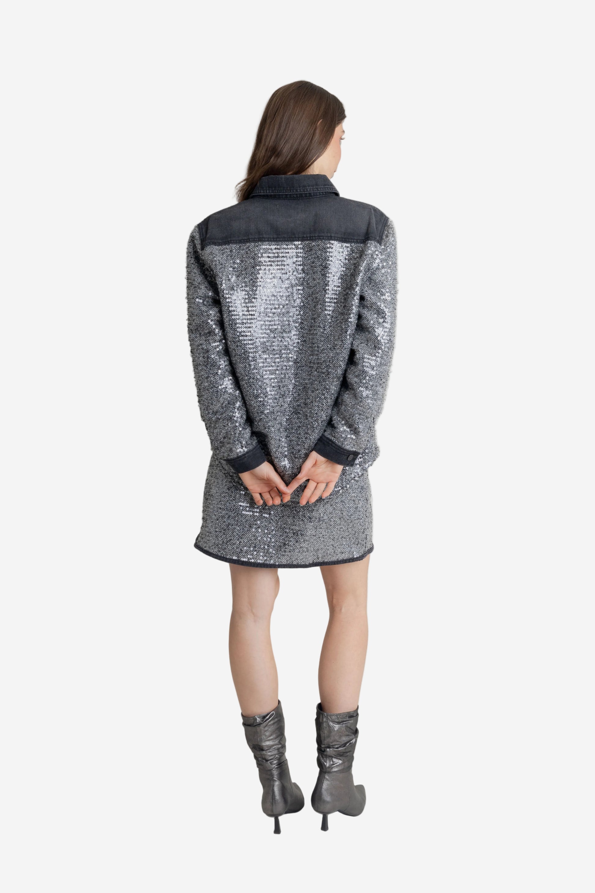 Chaqueta Shiny Tweed FLOW CHAQUETAS Malva CO