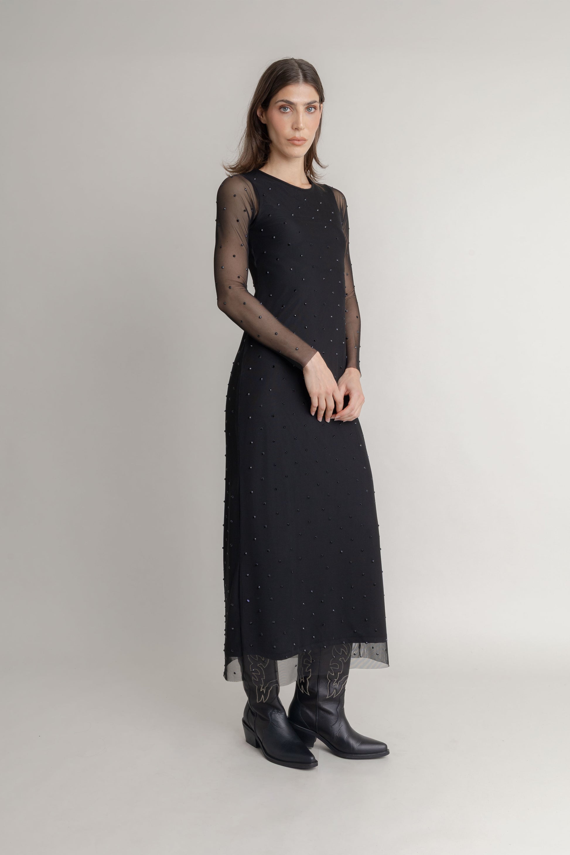Maxi Vestido Con Taches COMMON AREA MAXI VESTIDOS Malva CO