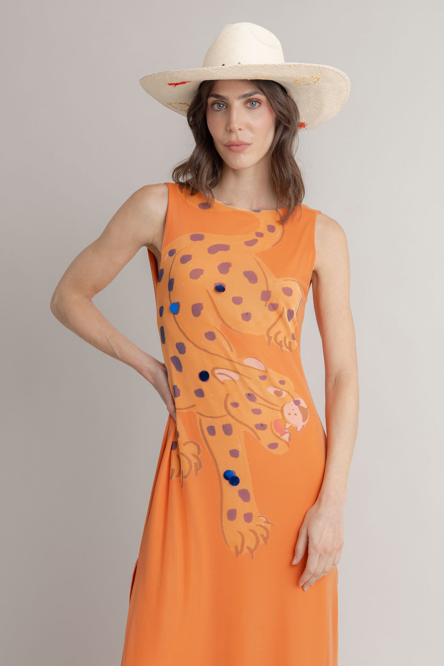 Maxi Vestido Tigre Print VOIE MAXI VESTIDOS Malva CO