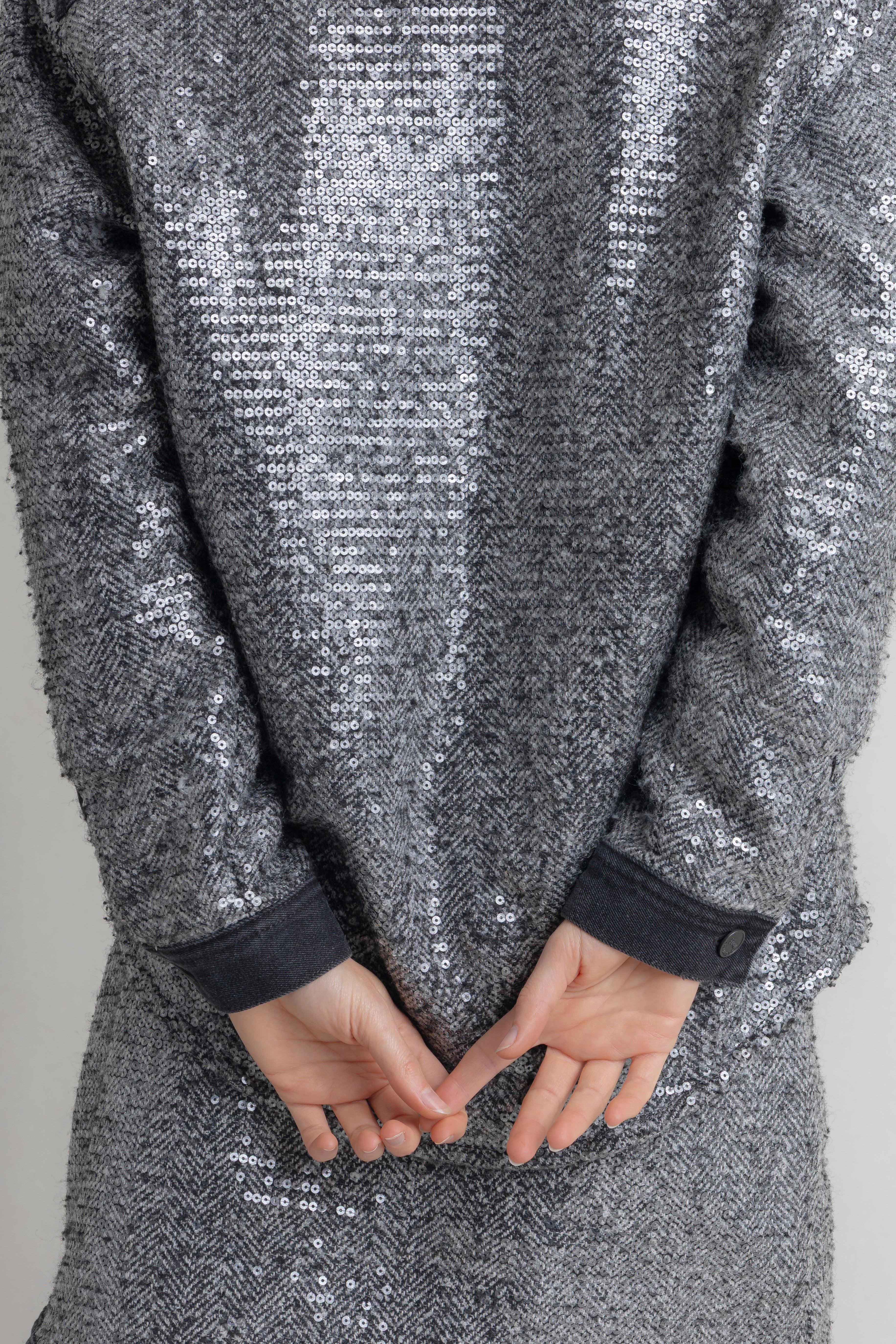 Chaqueta Shiny Tweed FLOW CHAQUETAS Malva CO