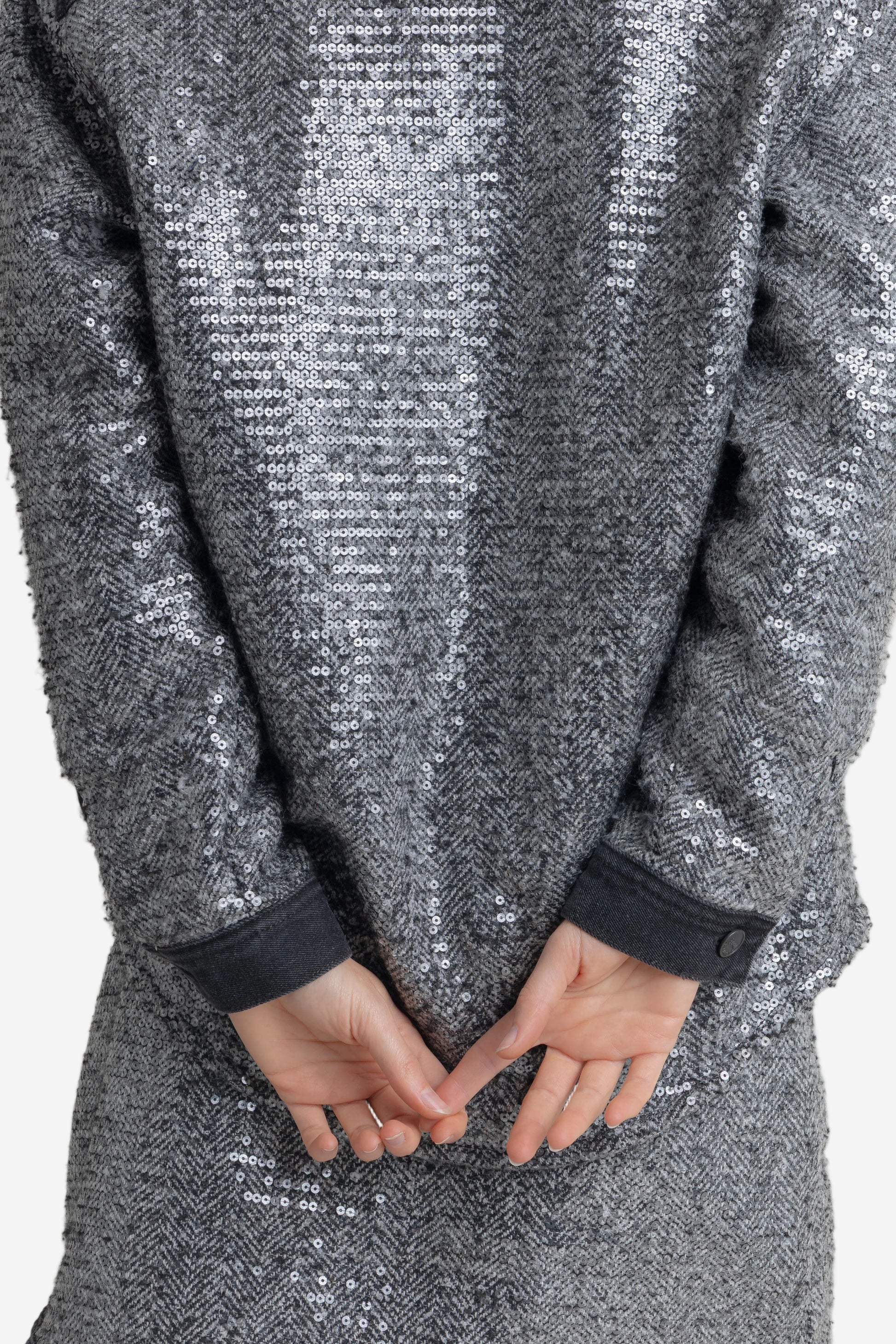 Chaqueta Shiny Tweed FLOW CHAQUETAS Malva CO