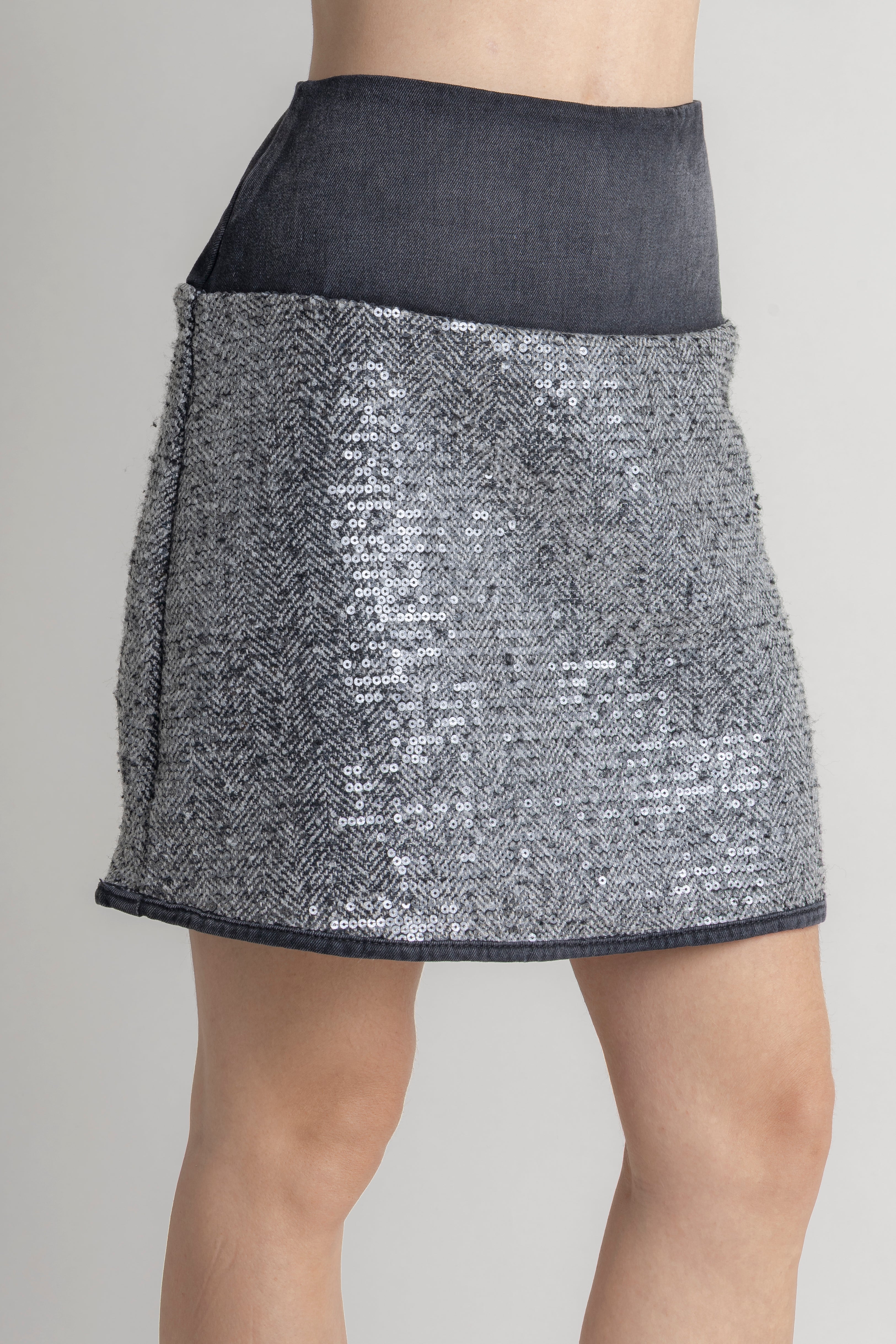 Mini Falda Shiny Tweed FLOW MINI FALDAS Malva CO
