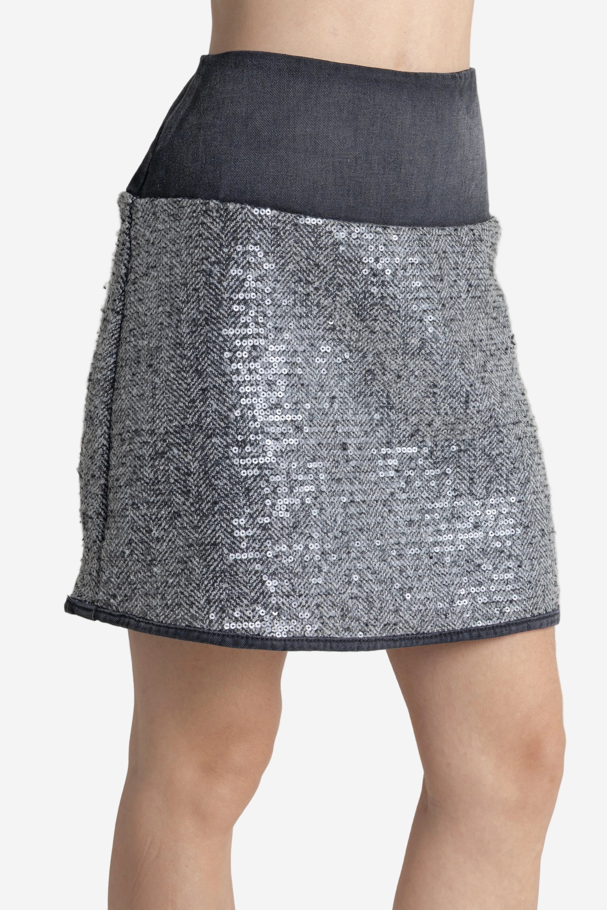 Mini Falda Shiny Tweed FLOW MINI FALDAS Malva CO