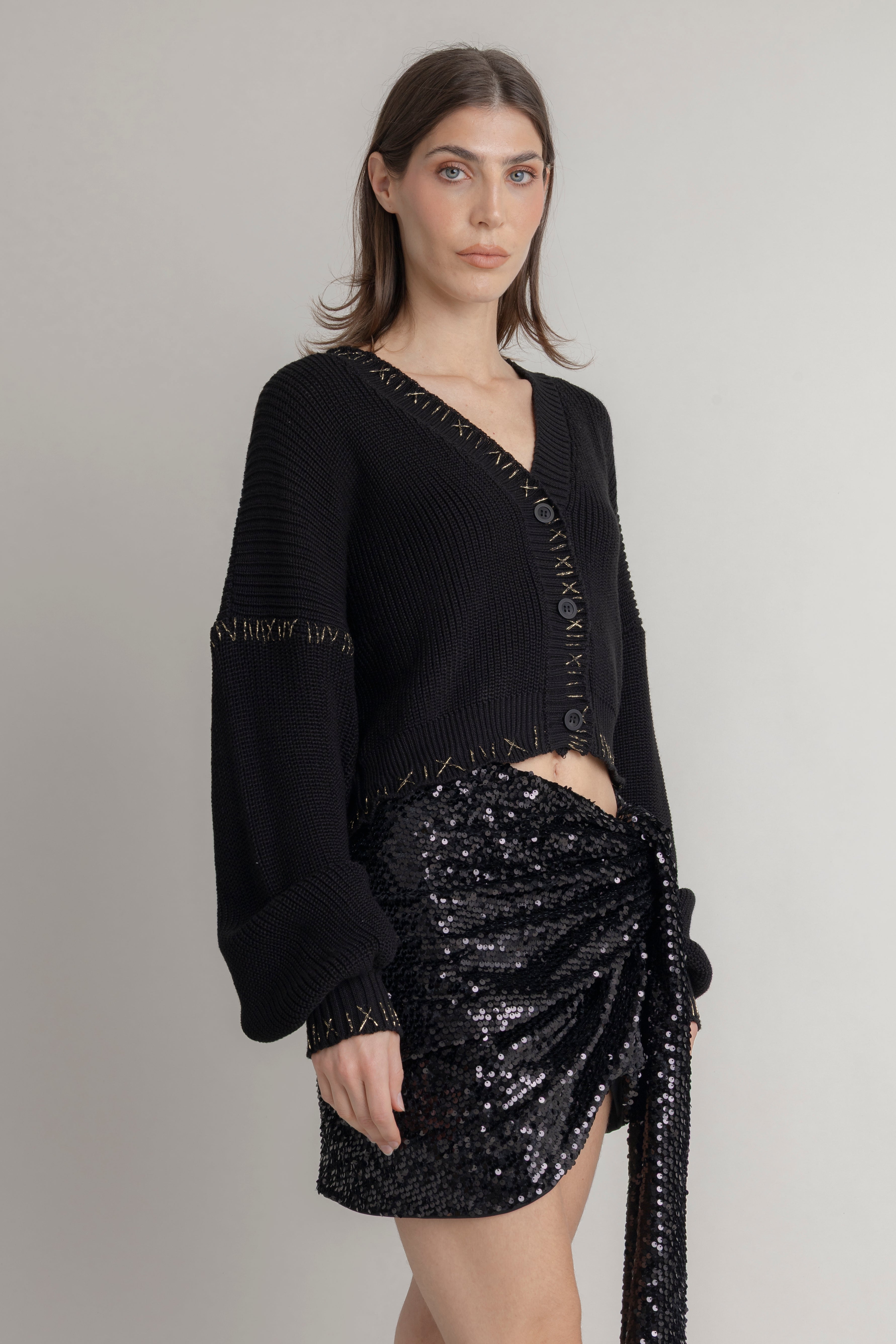 Cardigan Con Bordado