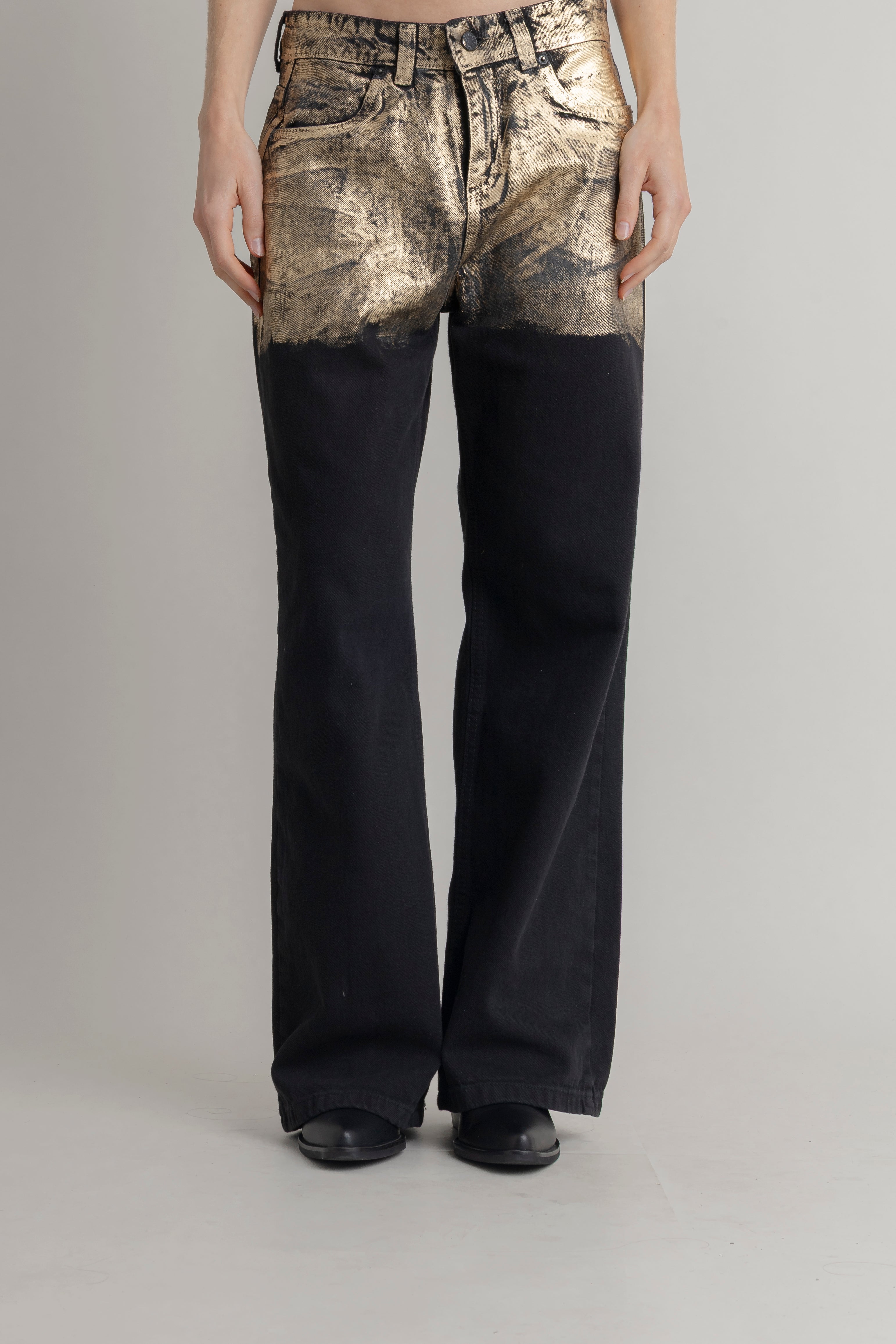 Jean Con Foil Dorado
