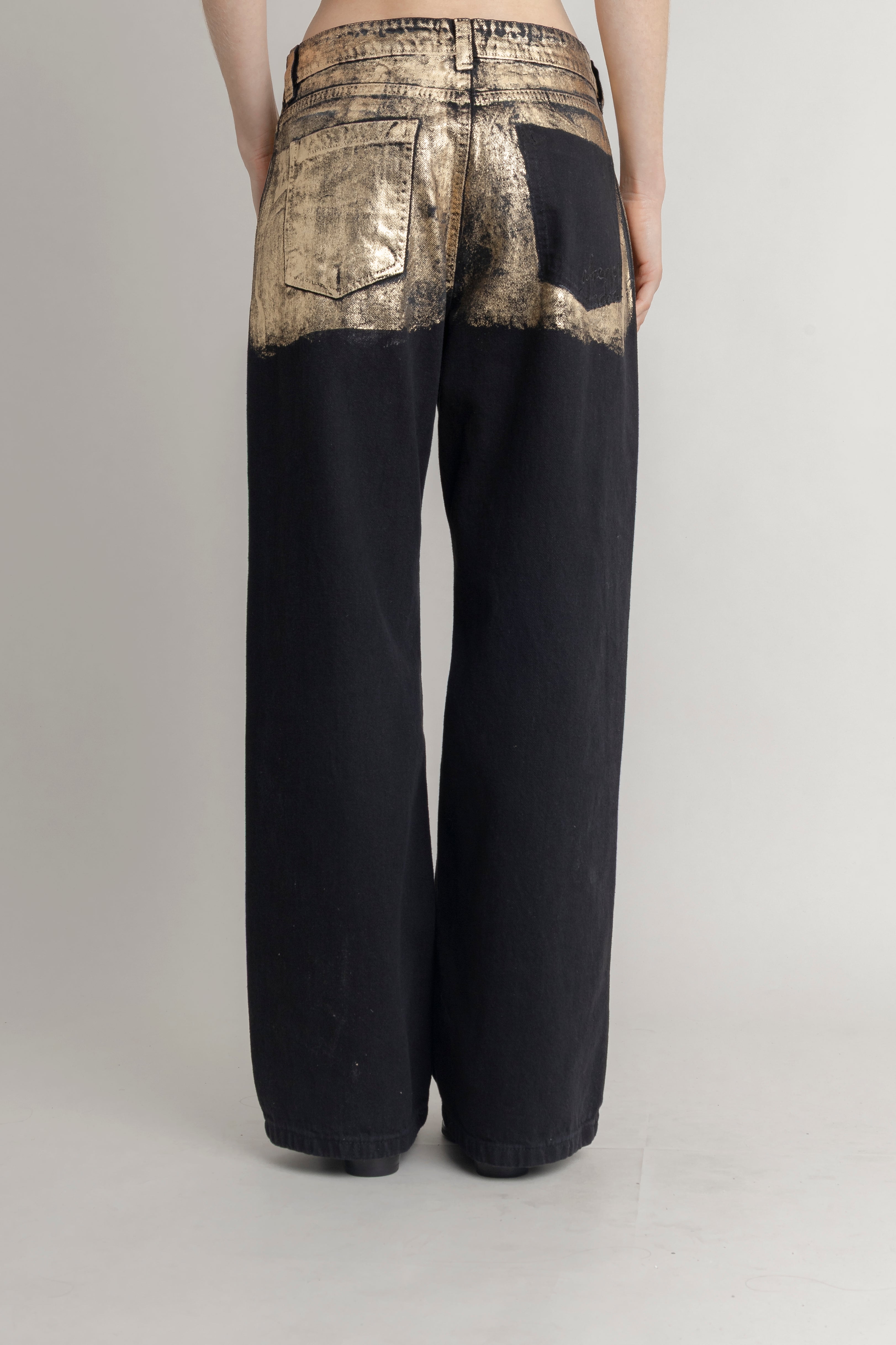 Jean Con Foil Dorado