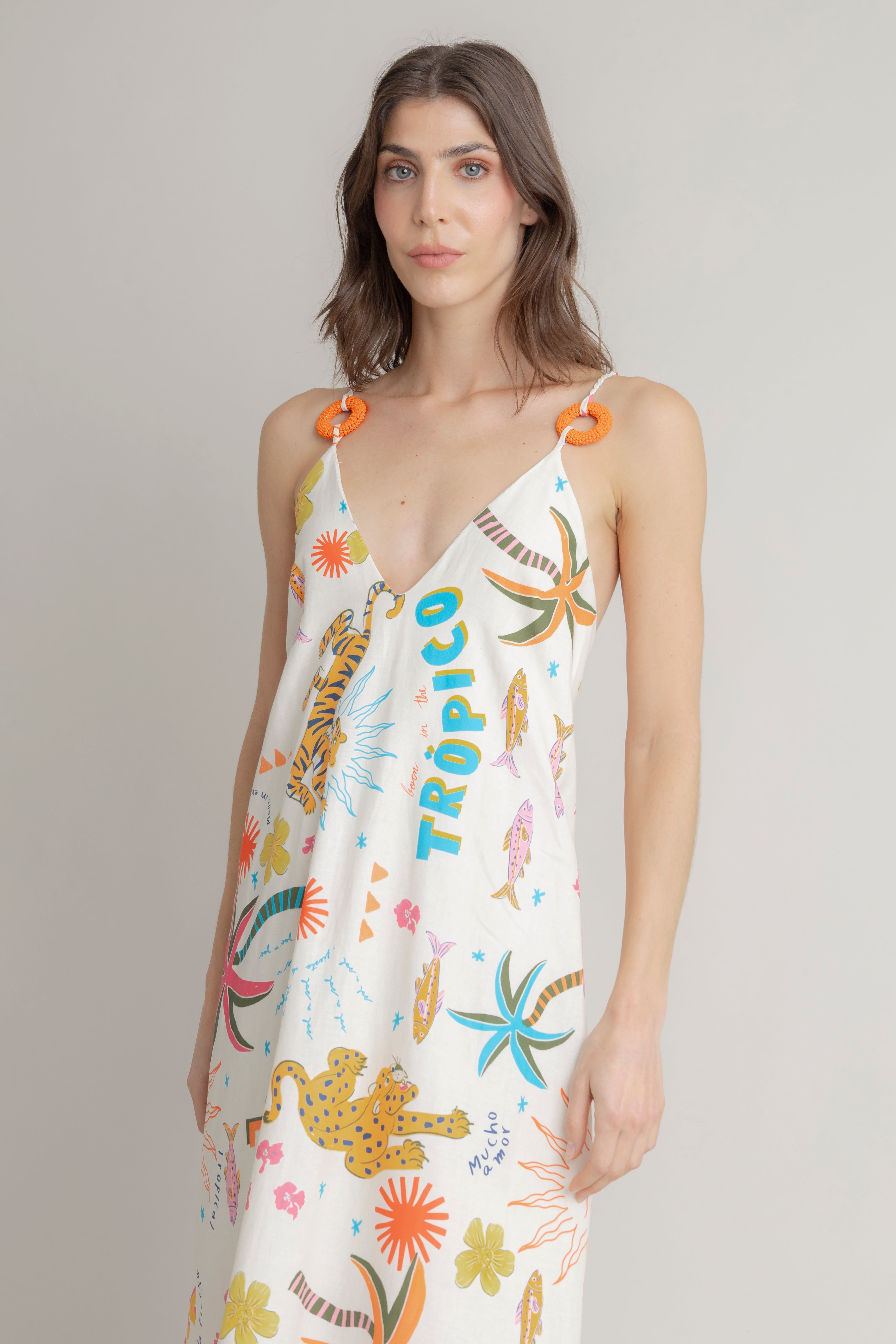Maxi Vestido Estampado VOIE MAXI VESTIDOS Malva CO