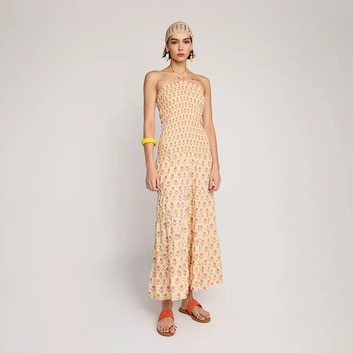 Maxi Vestido Gomas Estampado