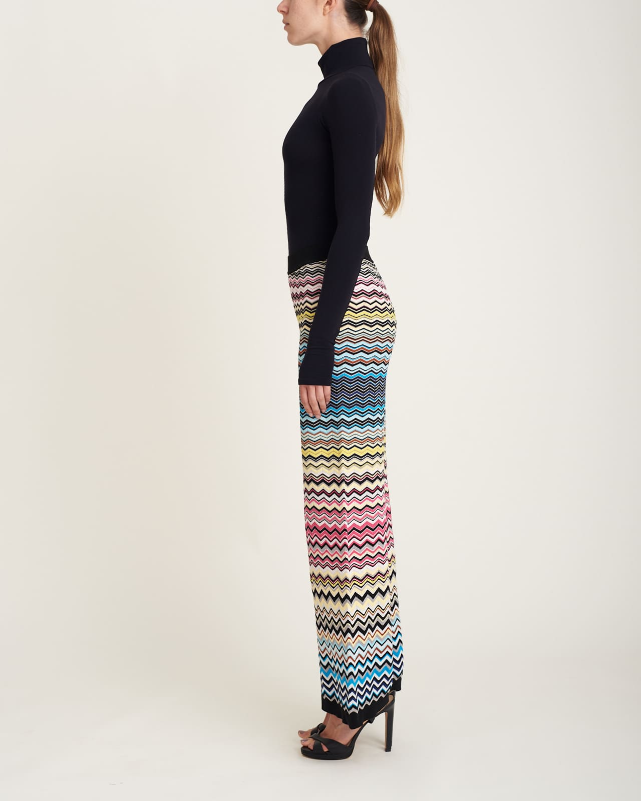 Pantalon Knitted Multicolored Chevron