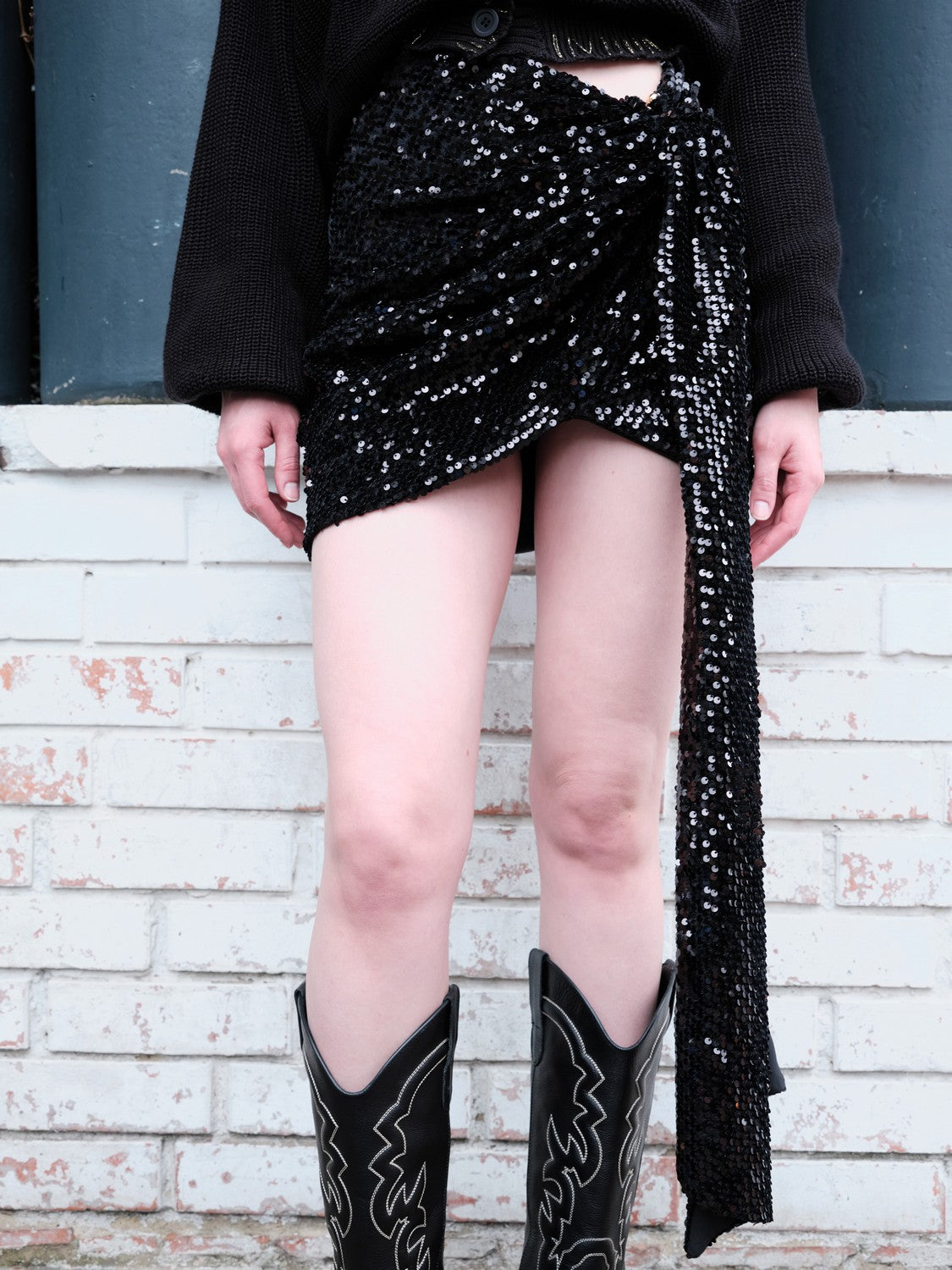 Mini Falda Con Punta Irregular