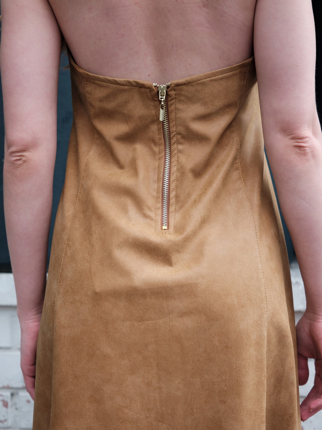 Maxi Vestido En Cuerina