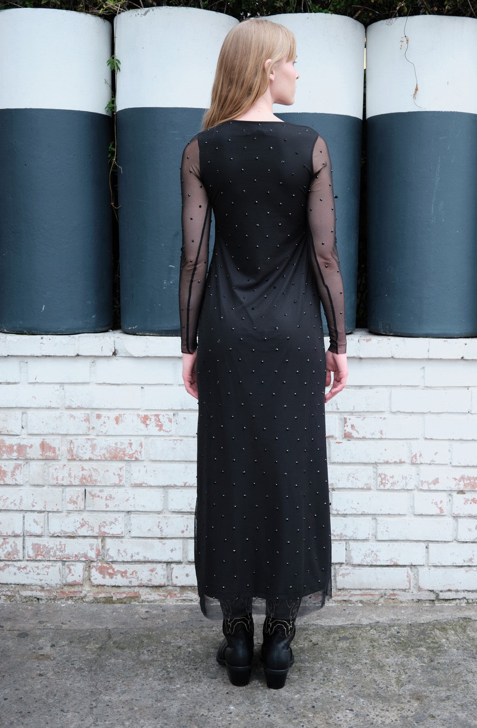 Maxi Vestido Con Taches