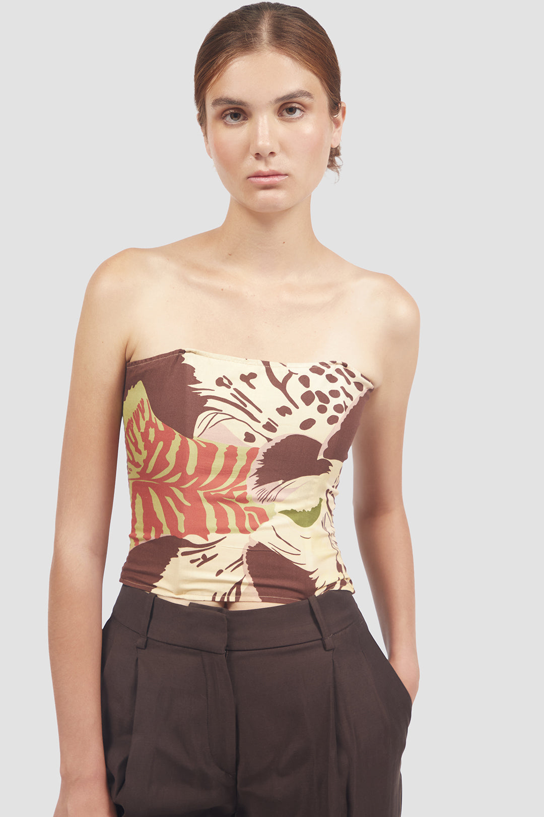 Top Dowiana Con Mangas Globo De Seda MANUELA CABRALES TOP Malva CO