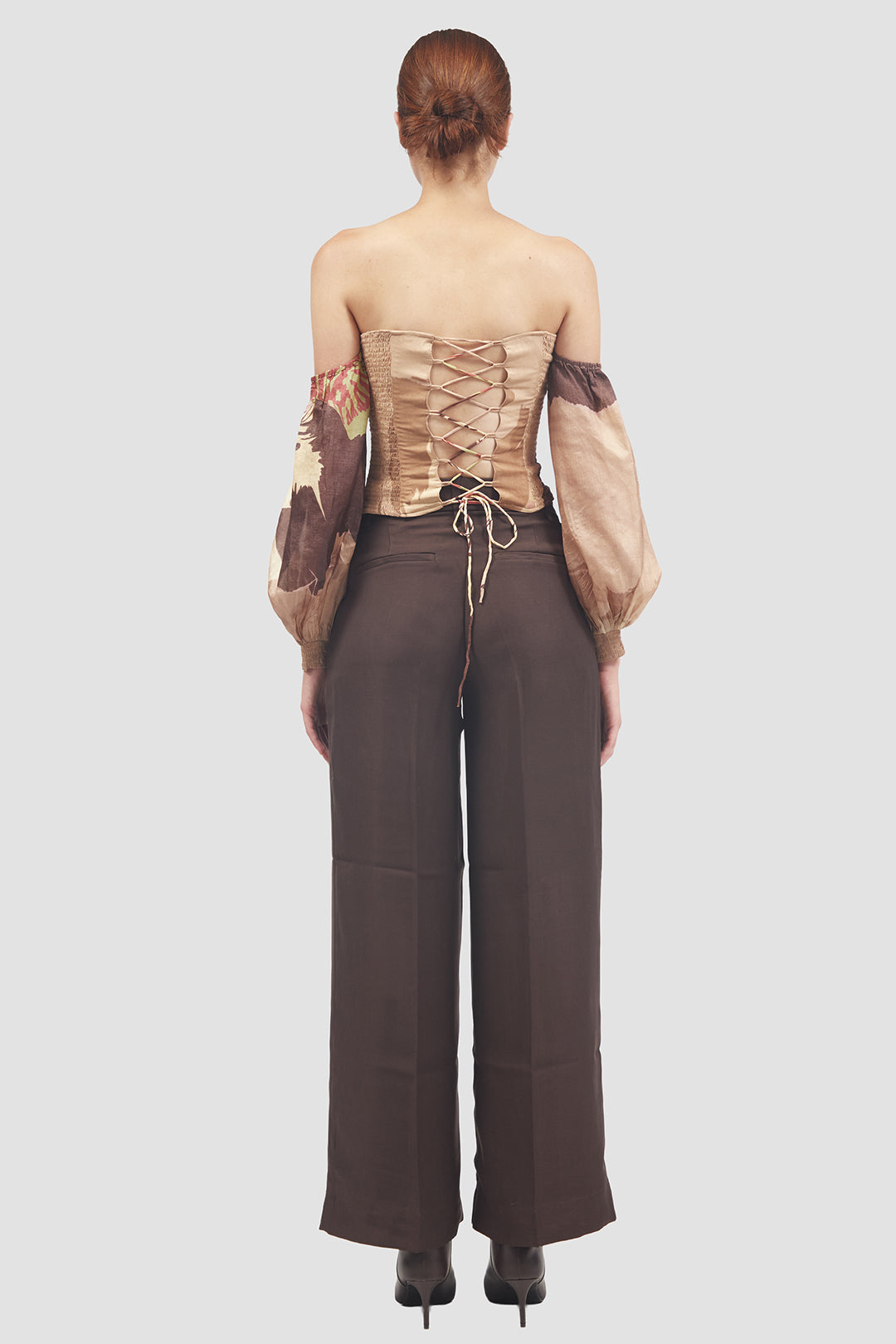 Top Dowiana Con Mangas Globo De Seda MANUELA CABRALES TOP Malva CO